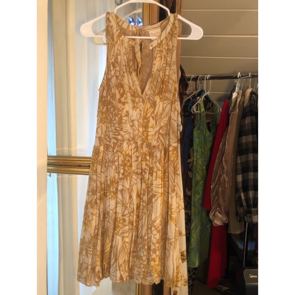 Vintage Yellow Floral Dress